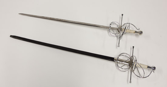 Swords with Wire Hand Guard & Sheath