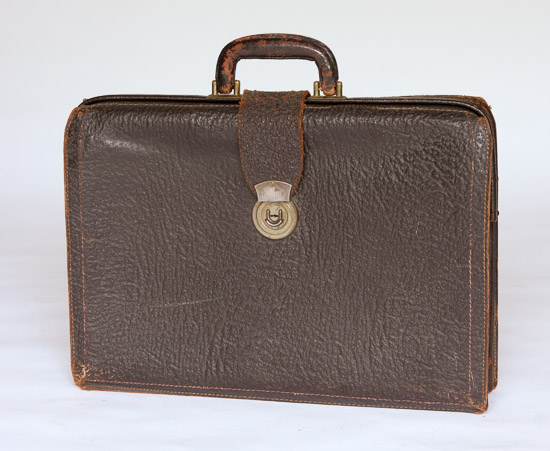 Dark Brown Leather Briefcase $20