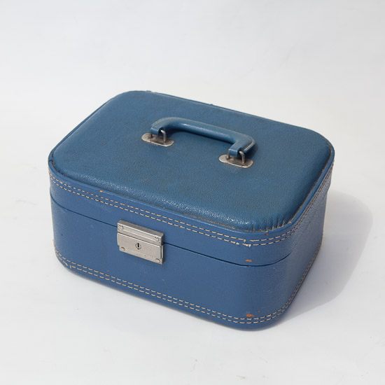 Dusty Blue Train Case $10