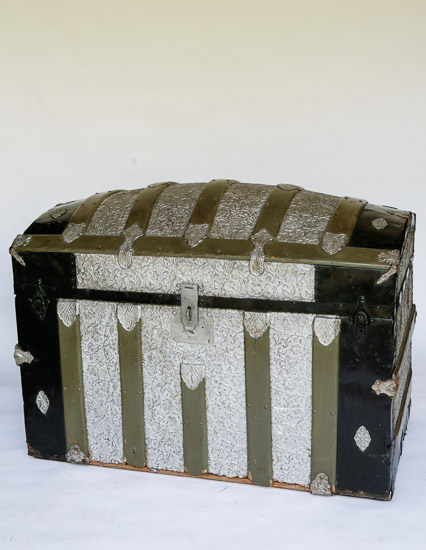 Black, Green  and Silver Camelback Trunk $45