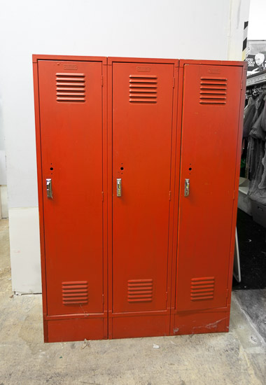 Set of 3 Red Lockers  $75