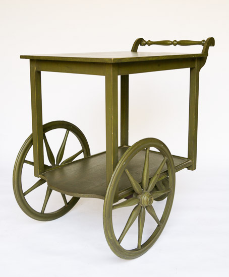 Green Wooden Cart   $35