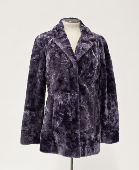Purple Crushed Velvet Coat $10