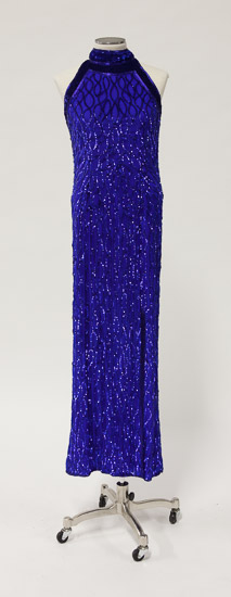 Glamour Blue Sequined Dress (M) $25
