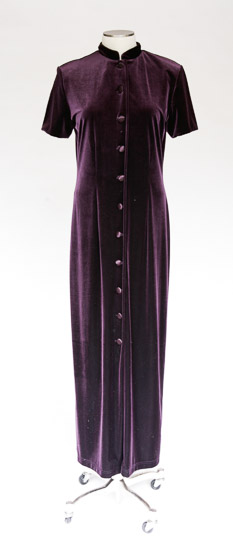 Velvet Purple Button Up Dress $10