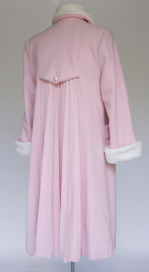 Kid's Long Pink Coat (back)