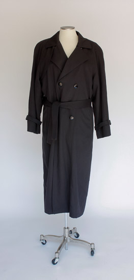 Belted Black Trench Coat c/Wrist Straps  $10