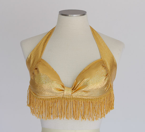 Gold Fringed Halter $5