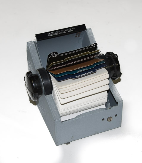 Rolodex (3 styles/sizes available)    $5 Each