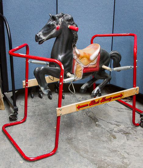 1950s Black Beauty Rocking Horse  $50