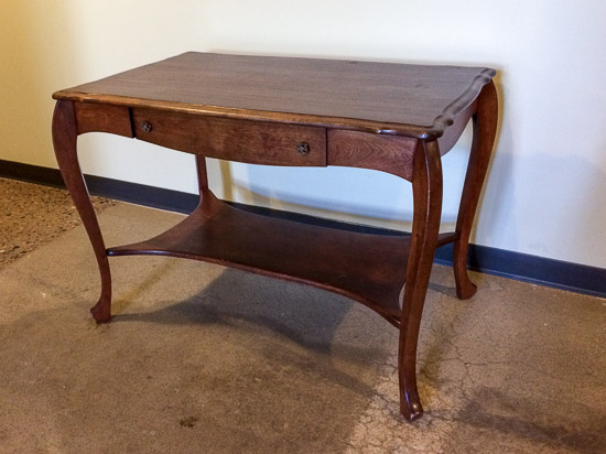 Antique Library Table with Queen Anne Legs  $50