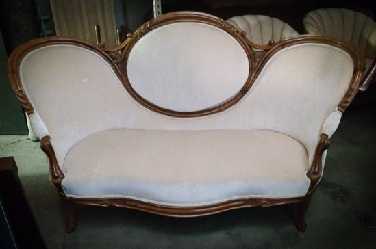 Cream Victorian Settee  $125