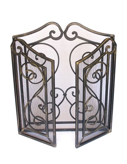 Black and Brass Fireplace Screen $20