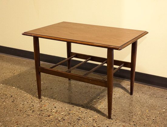 Mid-century Wood Table with Slats $25