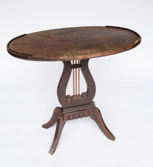 Duncan Phyfe Harp-Lyre Table $15