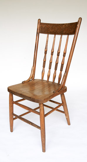 Spindle Back Wooden Kitchen Chair  $10