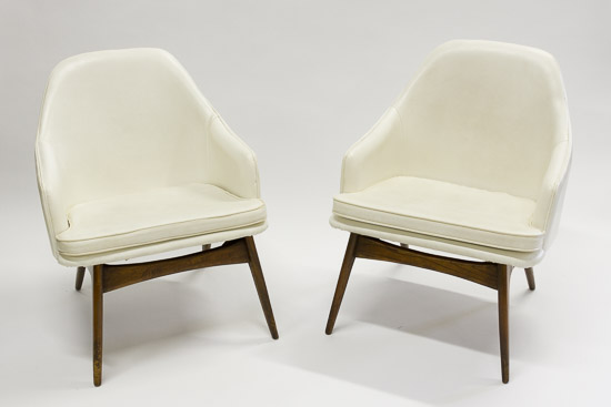 Mid-century White Chairs   $40 Each