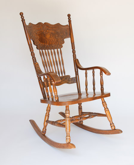 Carved Wood Rocking Chair  $25