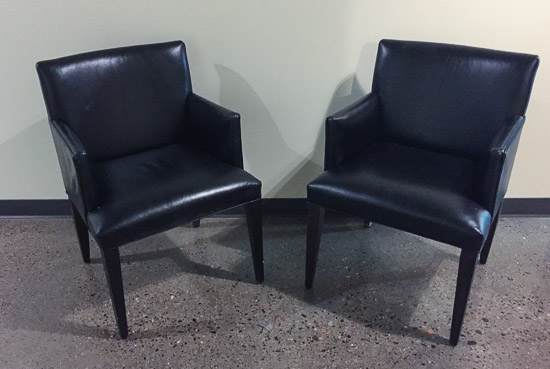 Black Pleather Chairs   $35 Each