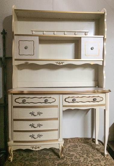 2-pc Shabby Chic Desk/Hutch  $50