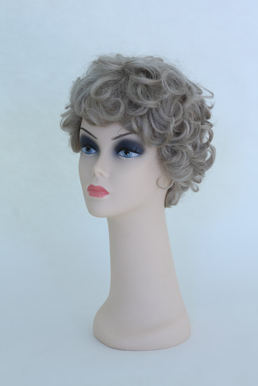 Short Curly Grayish Wig $8