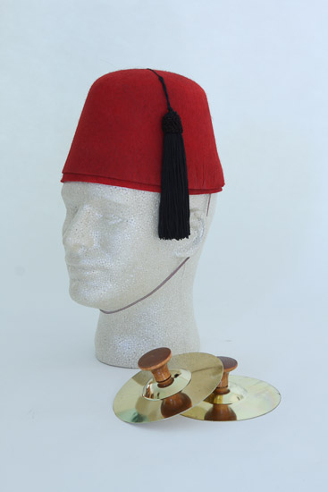 Organ Grinder Hat with Tassel and Cymbals $5