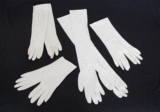 Assorted White Gloves - 10