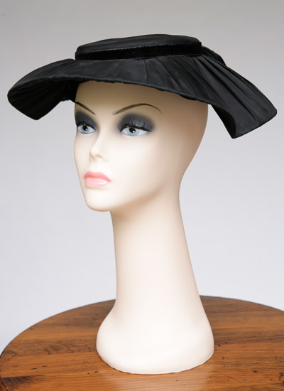 Black Draped Hat $5