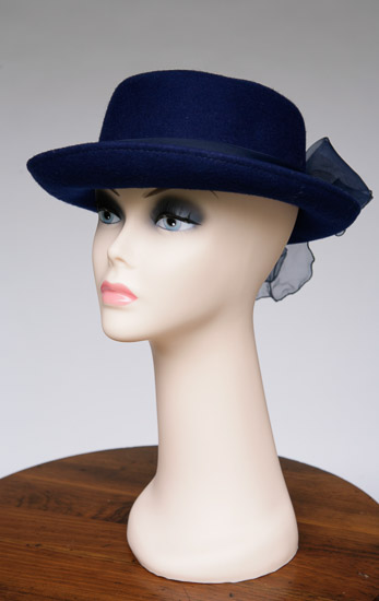 Blue Brimmed  w/Bow $5