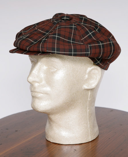 Red Plaid Newsboy $4