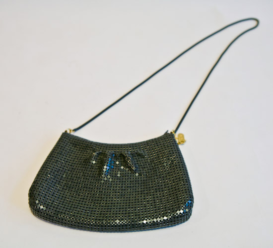Gray Shimmery Purse with Chain $4