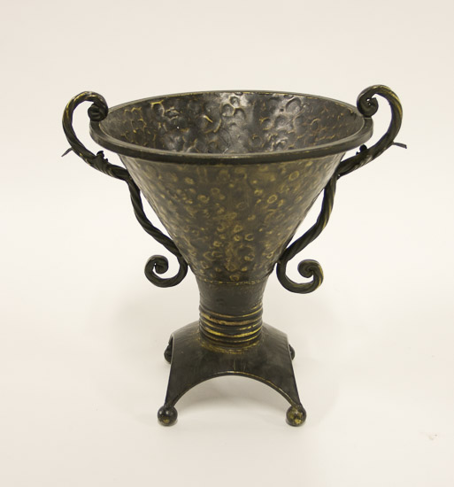 Green Metal Vase $7