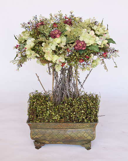 Romantic Floral Topiary $20