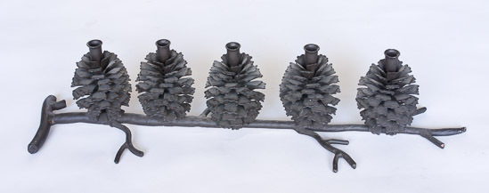 Black Iron Pinecone Candle Holder $7