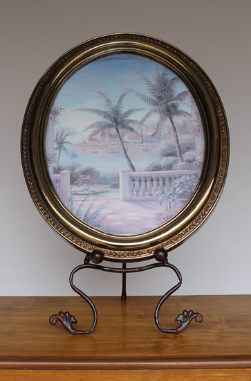Oval Gold Frame with Palms $10