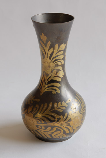 Brass Inlay Vase $5