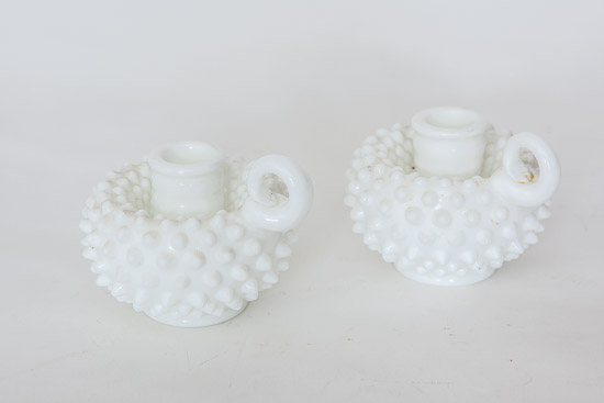 Hobnail Candle Holders $5