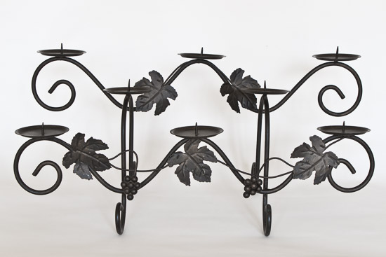 Black Iron Grapevine Candle Holder $8