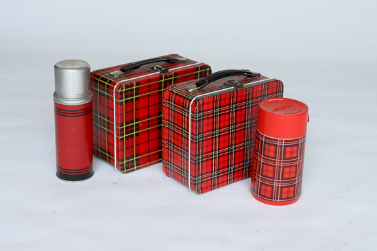 Plaid Lunchboxes with Thermos 