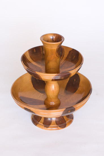 2-Tier Wooden Bowl $7