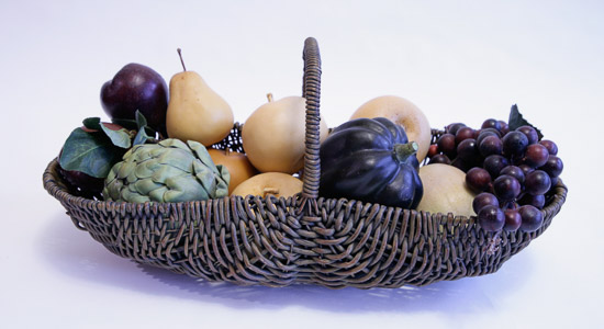 Wicker Fruit and Veggie Basket $15