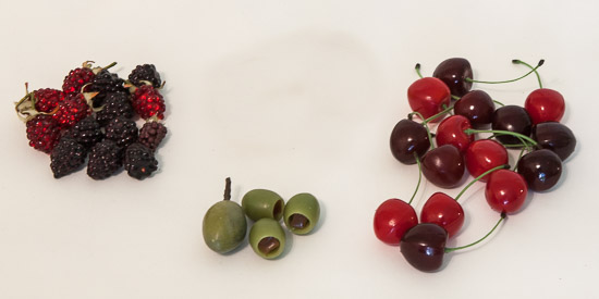Realistic Berries, Cherries, Olives