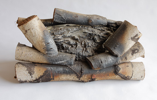 Electric Fireplace Birch Logs $20