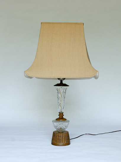 Crystal and Bronze Table Lamp $12