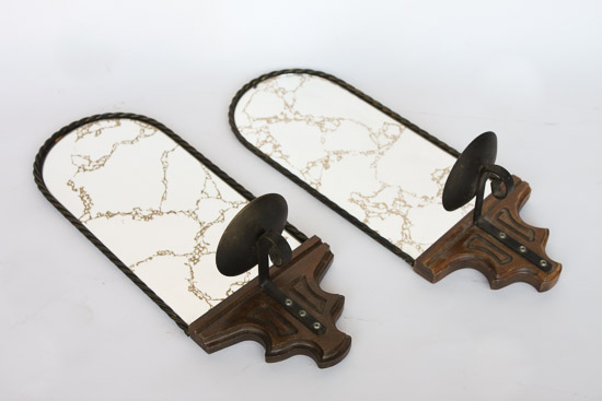 Mirrored Candle Sconces (2) $8