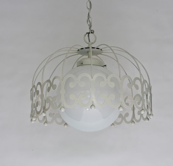 White Globe Ceiling Light $30