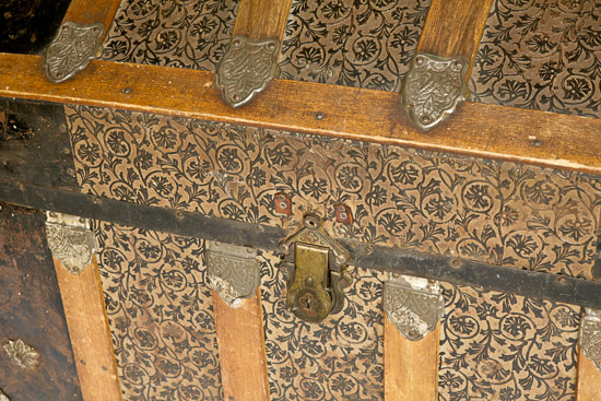 Large Black and Tan Arched  Trunk (Detail)