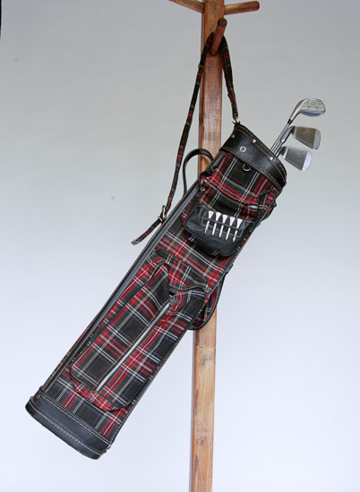 Plaid Golf Bag with Clubs $25