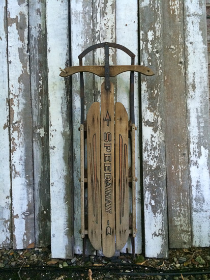 Vintage Wooden Speedaway Sled $35