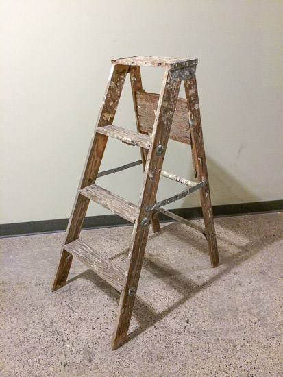 4'  Vintage Wooden Ladder  $10